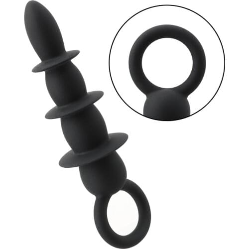 Anal Plug G-spot Stimulate Sex Toys for Men Women Anal-plug Ring Butt Plug Silicone Vagina Anal Massager Backyard Pull Beads