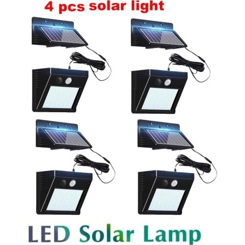 30 LED Solar lamp Wireless PIR Motion Sensor Street light Solar Charge Outdoor Security Garden Night Decoration Luminariaoptiona