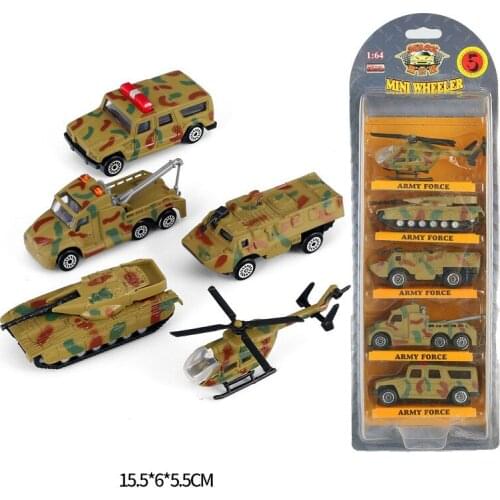 New product hot-selling 1:64 alloy military tank model,airplane armored car toy,5-piece gift set,free shipping