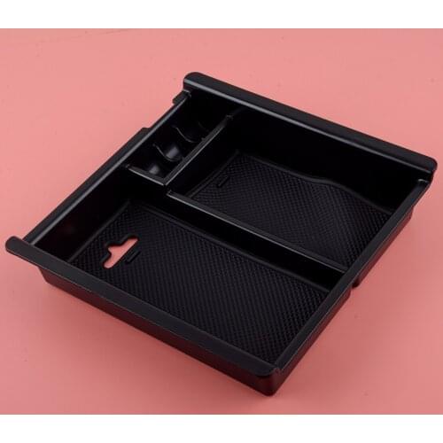 Black Car Center Console Armrest Storage Box Organizer Holder Tray Fit For Toyota Tacoma 2016 2017 2018 2019 2020 2021