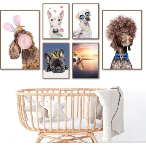 Doberman Labrador Poodle Bull Terrier Pet Dog Wall Art Canvas Painting Nordic Posters And Prints Wall Pictures Kids Room Decor