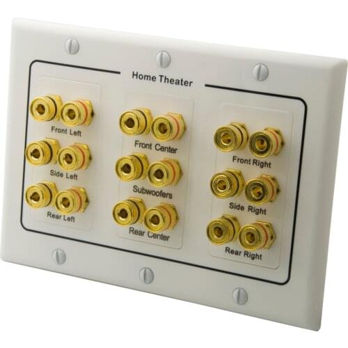Home Theater 9.0 Surround Sound Speaker Banana Wall Plate