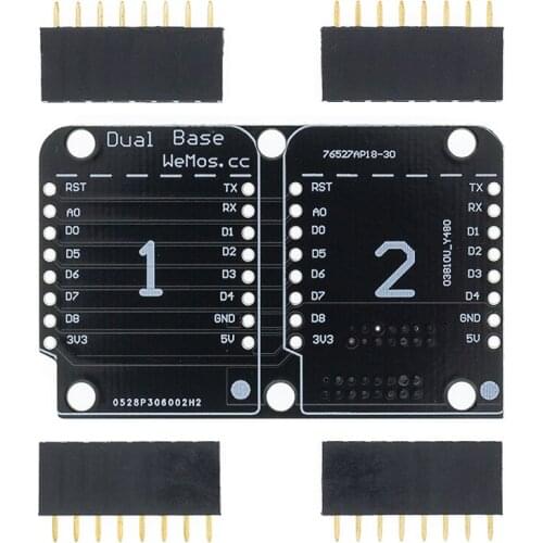 Double Socket Dual Base Shield for D1 Mini NodeMCU ESP8266 Diy PCB D1 Expansion board H71