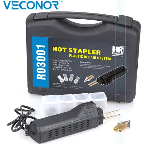 VECONOR Hot Stapler Plastic Repair System Welding Gun Bumper Fairing Auto Body Tool Plastic Welder Staple