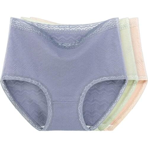 XL~6XL Cotton Underwear For Women Antibacterial Panties High Waist Briefs Lingerie Breathable Summer Underpants Female Intimates