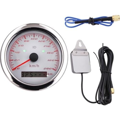 120/200 KM/H GPS Speedometer For Motorcycle Car Boat Speed Meter Gauge With Left Right High Beam 12V/24V RV Camper Free Shipping