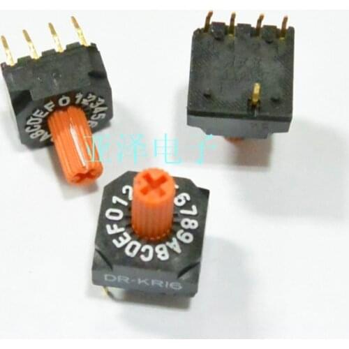 Japans NKK day open 1248C rotary encoder DIP switch DR-KR16 positive yards 10 * 10 Shank positive yards