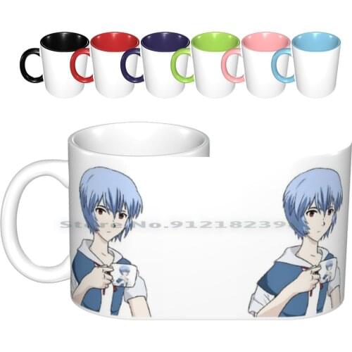 Mug Ceramic Mugs Coffee Cups Milk Tea Mug Evangelion Eva Gehirn Seele Mecha Logo Rebuild Shinji Ikari Asuka Langley Soryu