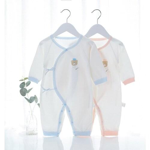 Baby Jumpsuits Long Sleeve 2021 Four Seasons Cotton Soft Breathable Infant Climbing Clothes Unisex Easy-to-Wear Newborn Romper
