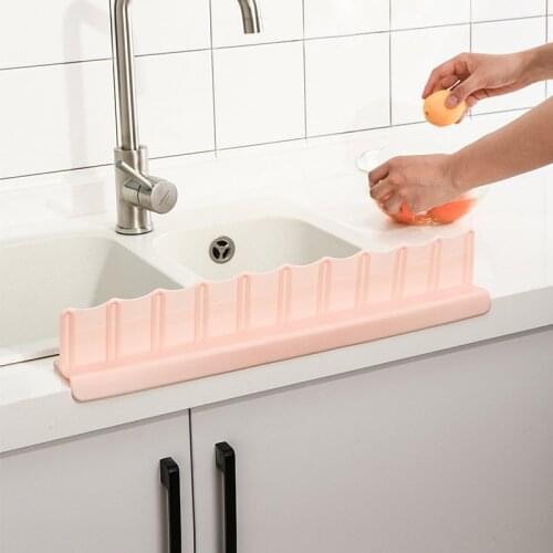 Kitchen Sink Waterproof Block Splash Water Baffle Household Anti-spill Water Water Stop Sheet Wash Dishes Dish Soft Silicone U3