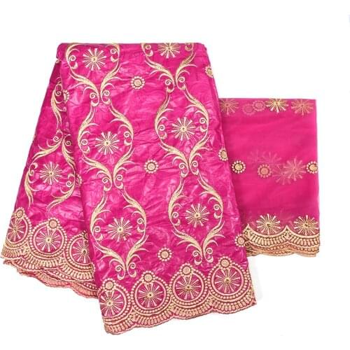 Latest African Jacquard Fabrics 2021 High Quality Bazin Rich Tissu Hometextile Rhinestones Fabric For Sewing Clothes 5+2yard/lot