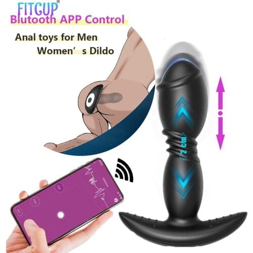 New Telescopic Anal Sex Toys For Men Butt Plug Bluetooth APP Prostate Massage Dildo Vibrator for Women Sex toys For Adult 18 Gay