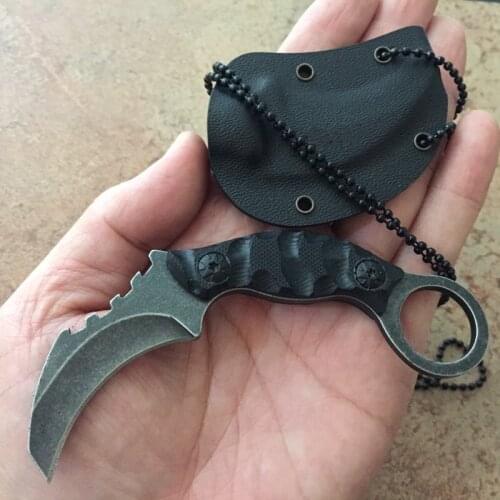 MT Halle Mini Claw Karambit Knife 440C Blade Tactical Pocket Fixed Blade Knife Hunting Fishing EDC Survival Tool Knives