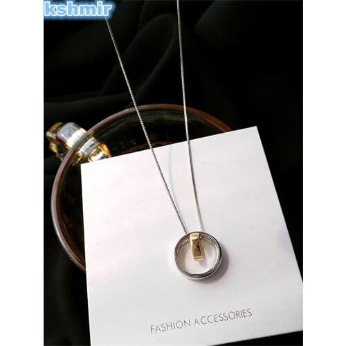 KSHMIR 2021 new Japanese and Korean temperament circle pendant woman necklace contracted design INS fashion collarbone chain