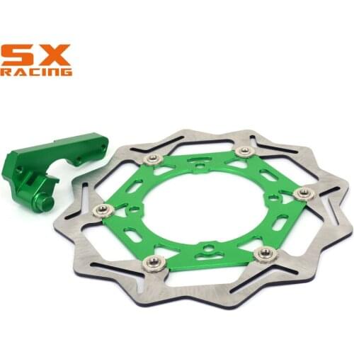 Motorcycle Front Floating Brake Disc And Bracket For KAWASAKI KX125 KX250 2006-2008 KXF250 2006-2015 KLX450R 07-15 KXF450 06-15
