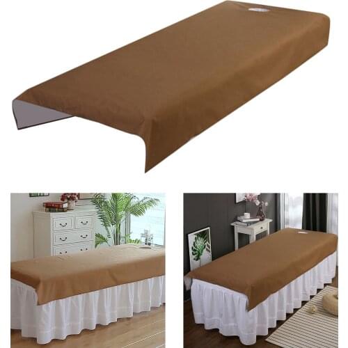 Beauty Massage Bed Sheets with Hole, Waterproof and Anti-oil Soft Salon Spa Bed Cover Protector