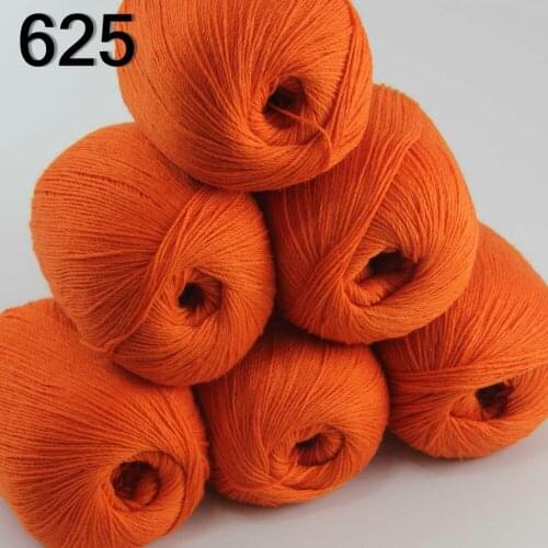Sale 6balls X 50g pure high quality 100% cashmere warm soft Knitting Yarn Orange 233-625