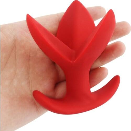 Silicone Flower Anal Plug Anus Dilator Opening Butt Expander Speculum Dildo G-spot Prostate Massager