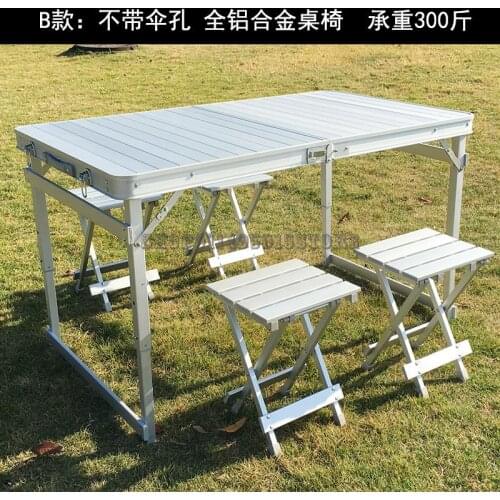 All Aluminum Alloy Folding Table And Chair Set Portable Outdoor Exhibition Barbecue Stall Picnics Self Driving Car Table
