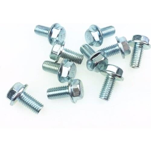 STARPAD Auto parts 8.8 Hexagonal galvanized flange screw bolt with gasket m8*16 10pcs