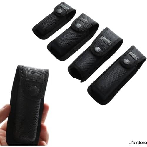 Tactical Molle Flashlight Holster Pouch with Belt Clip Portable Outdoor Flashlight Torch Cover Case EDC Tool Holder Pouch