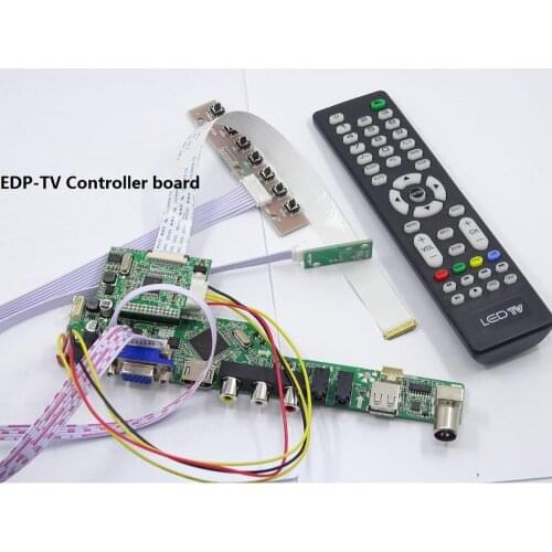 TV AV USB VGA EDP LED LCD Controller Board kit remote HDMI FOR 15.6" 30pin LP156WF4-SPL2/SPU1 1920X1080 panel monitor DIY