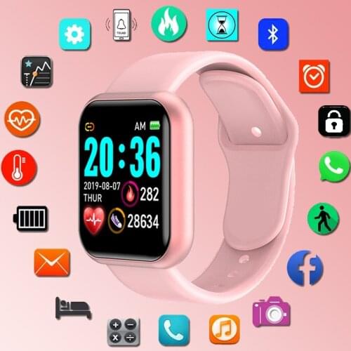 Y68 Digital Smart Sport Watch Digital Led Electronic Wristwatch Bluetooth Fitness Wristwatch Men Kids Hours Hodinky Women Watch