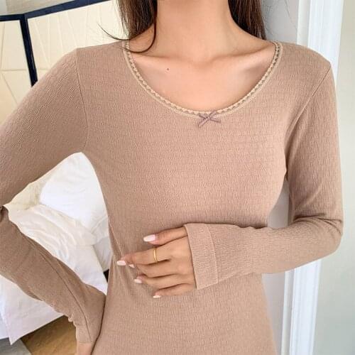 Womens Thermal Underwear Warm Ladys Clothing Long Johns Thermo Lingerie Winter Wear Female Thermal Underwear Set Body Shaped