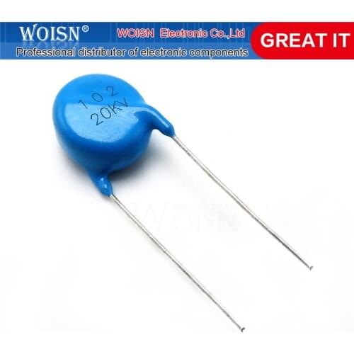1pcs/lot High voltage ceramic chip ceramic capacitor 20KV102 1000PF 1nF 102K 20KV 14.7MM In Stock