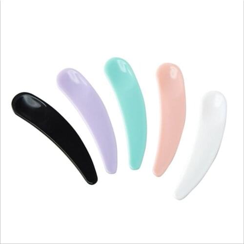 10Pcs Mini Cosmetic Spatula Disposable Curved Scoop Makeup Mask Cream Spoon Eye Cream Stick Make Up Face Beauty Tool Kits T0503