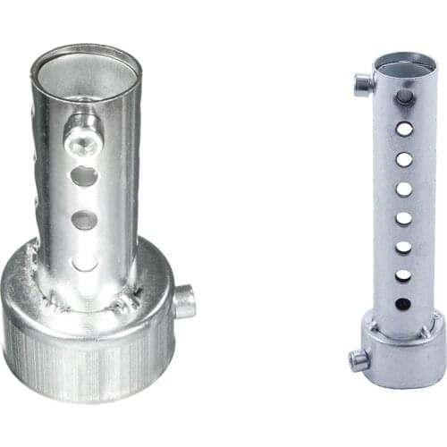 2 Pcs Silver Motorcycle Exhaust Can Muffler Insert Baffle DB Killer Silencer 48Mm X 80Mm & 35Mm X 140Mm