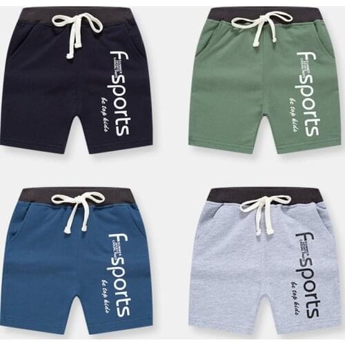 2021 Summer Boys Shorts Childrens Pants Girls Cotton Sport Pants Clothes Teens Korean Style Letter Printed