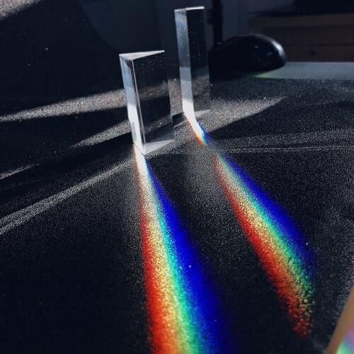 30*30*60MM Triangular Prism Childrens Gift Physics Teaching Refraction Spectrum Prism K9 Rainbow Optical Glass Prism