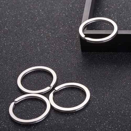 30PCS DIY Polished Silver Split Ring Keyrings Key Chain Hoop Loop Key Holder