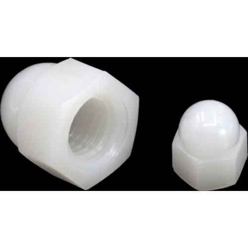 5/10/20/50PCS White Plastic Dome Bolt Nut Protection Cap Covers M3 M4 M5 M6 M8 M10 M12