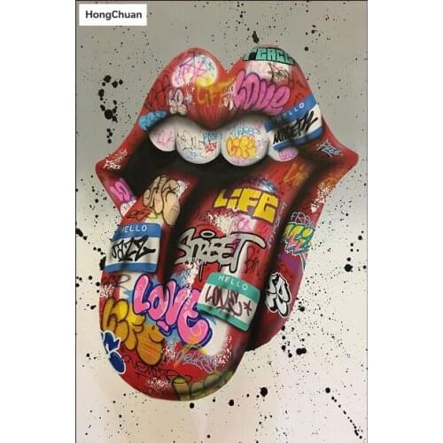 Abstract painted mural 5D DIY diamond painting cross stitch needlework home decoration square/round mosaic diamond embroidery