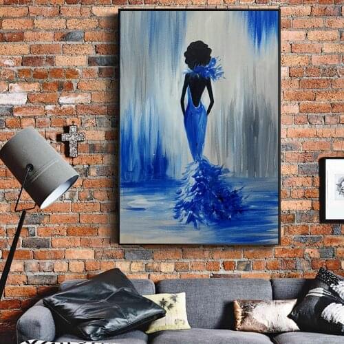 Abstract Black Woman Canvas Paintings On The Wall Modern Sex African Dancer Wall Art Canvas Prints Wall Posters For Living Room