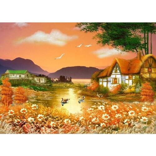 5D DIY full Square/Round Diamond Embroidery -Wild village- Diamond Painting handwork Cross Stitch Mosaic Home Decoration