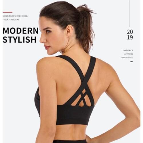Non-Steel Ring Sports Bra Triangle Hollowed-Out Beauty Back Bra Running Fitness Quick-Dry Underwear Soft And Comfortable