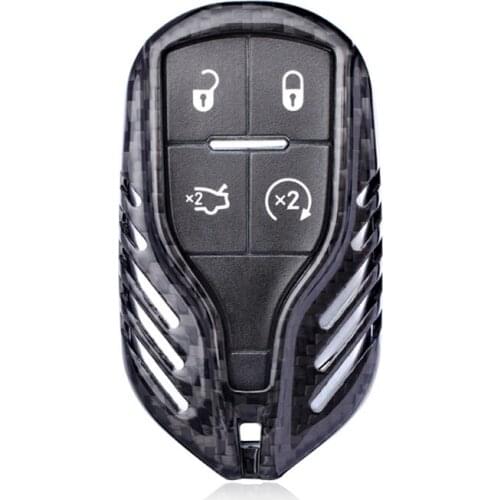 Carbon Fiber Car Key Cover Case Shell For Maserati Quattroporte Ghibli 2013 2014 2015 2016 2017 2018 Levante 2017 2018