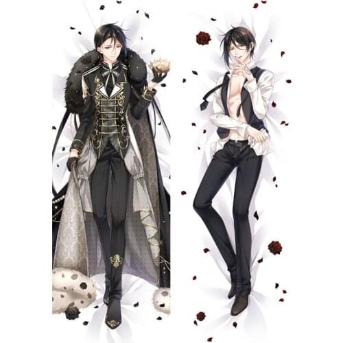 Anime Black Bulter Pillow Covers Kuroshitsuji Sebastian Michaelis Dakimakura Case Double-sided Bedding Hugging Body Pillowcase