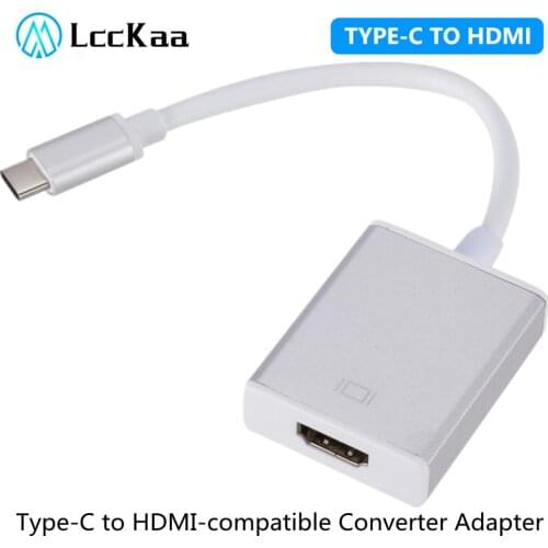 LccKaa USB 3.1 HD 1080P Conversion Cable Type-c To HDMI-compatible TV Adapter For Mobile Phone Notebook Connected TV Monitor