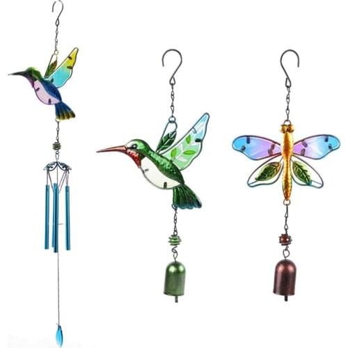 Fashion Wind Chimes Garden Porch Balcony Home Decoration Crafts Wind Bells Ornament Beautiful Dragonfly Windchimes Room Decor