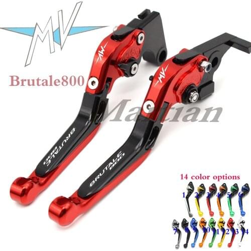 Motorcycle Folding Extendable CNC Moto Adjustable Clutch Brake Levers For MV AGUSTA Brutale 800 RR Brutale800 2013 2014 2015