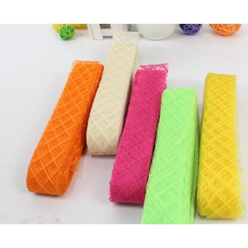 Soft Glitter Polyester Mesh Ribbon Flat Plain Crinolines Braid with Horsehair Fabric for Hats/wedding Dress sewing accessories