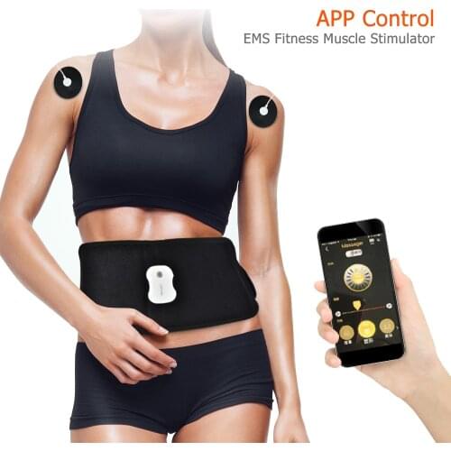 Muscle Stimulator Back Belt Back massager APP Control EMS Fitness Smart Slimming Dropship Fitness Equipment belt Health Care