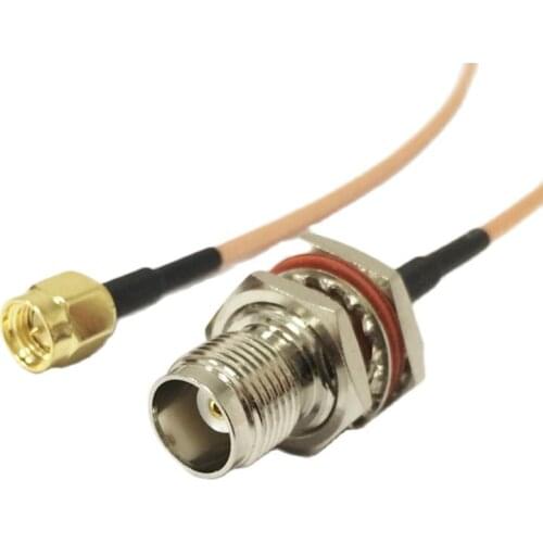 1PC New SMA Male plug To TNC Female bulkhead nut jumper cable RG316 Wholesale Fast Ship 15CM 6" Adapter for wireless modem