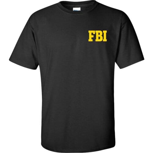 New Fashion MenS Short Sleeve Novelty Cool Tops Men Short Sleeve Tshirt Fbi Federal Agent Bureau Of Investigation Personalized