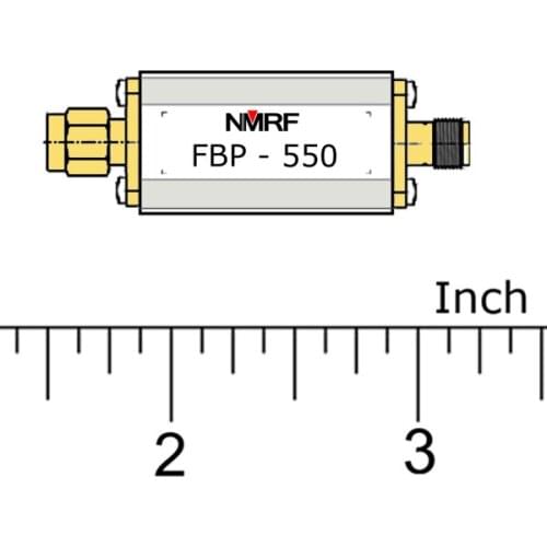 NEW 1PC 550 (510 ~ 570) MHz bandpass filter, ultra-small size, SMA interface