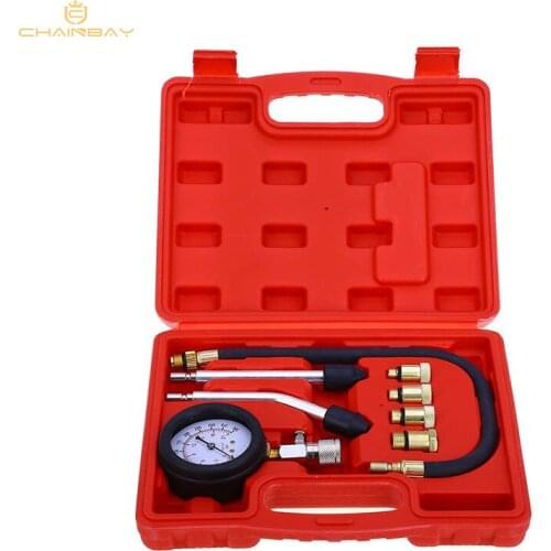 New Petrol Engine Cylinder Compressor Gauge Meter Test Pressure Compression Tester Leakage Diagnostic/ Diagnosis Tool Set